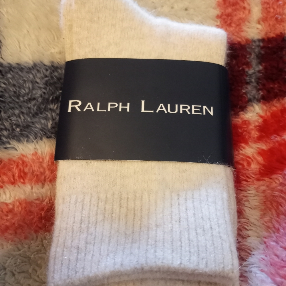 NWT RARE Ralph Lauren Soft White Socks - Picture 4 of 4
